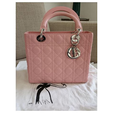 lady dior pink lampskin